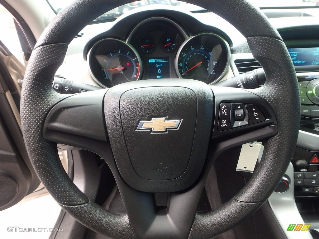 2014 Chevrolet Cruze LS Jet Black/Medium Titanium Steering Wheel Photo #120661015