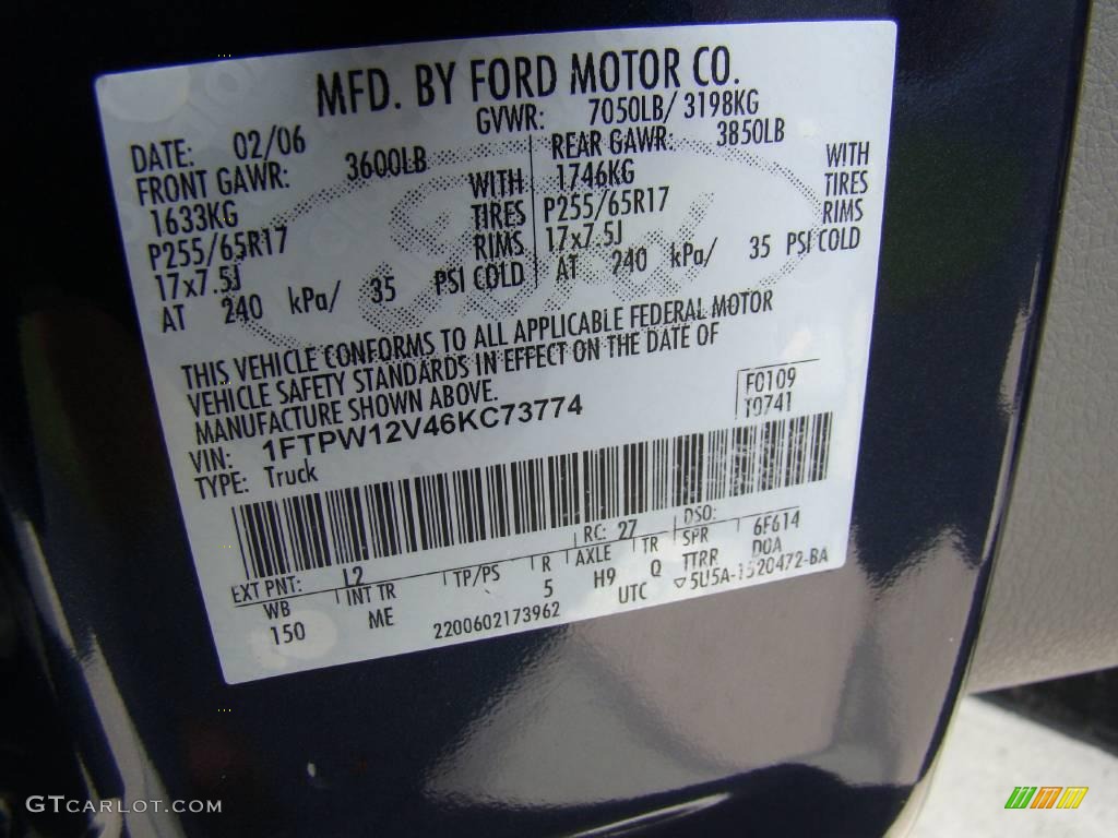 2006 F150 XLT SuperCrew - True Blue Metallic / Medium/Dark Flint photo #27