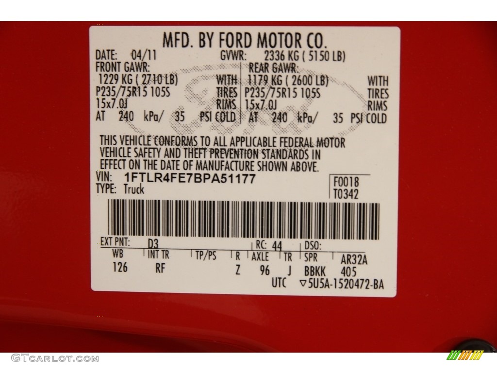 2011 Ranger XLT SuperCab 4x4 - Torch Red / Medium Dark Flint photo #13