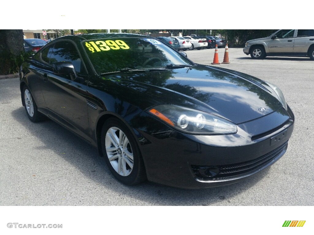 2007 Tiburon GS - Black Pearl / Black photo #1