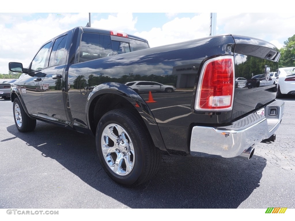 2017 1500 Laramie Crew Cab 4x4 - Brilliant Black Crystal Pearl / Canyon Brown/Light Frost Beige photo #5