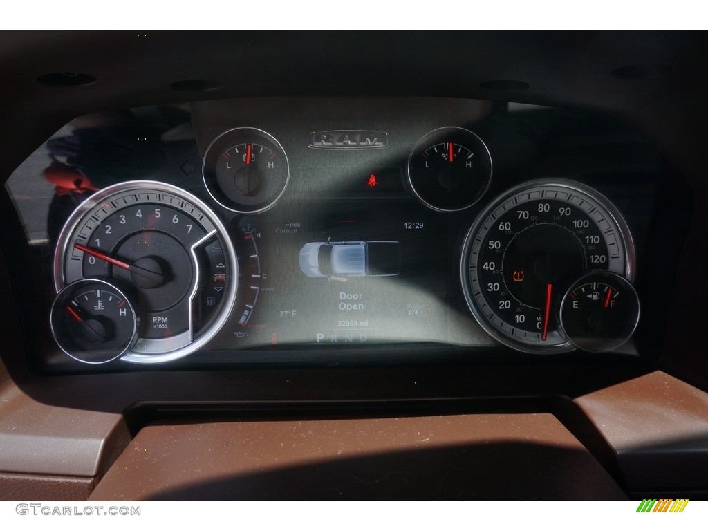 2017 1500 Laramie Crew Cab 4x4 - Brilliant Black Crystal Pearl / Canyon Brown/Light Frost Beige photo #21