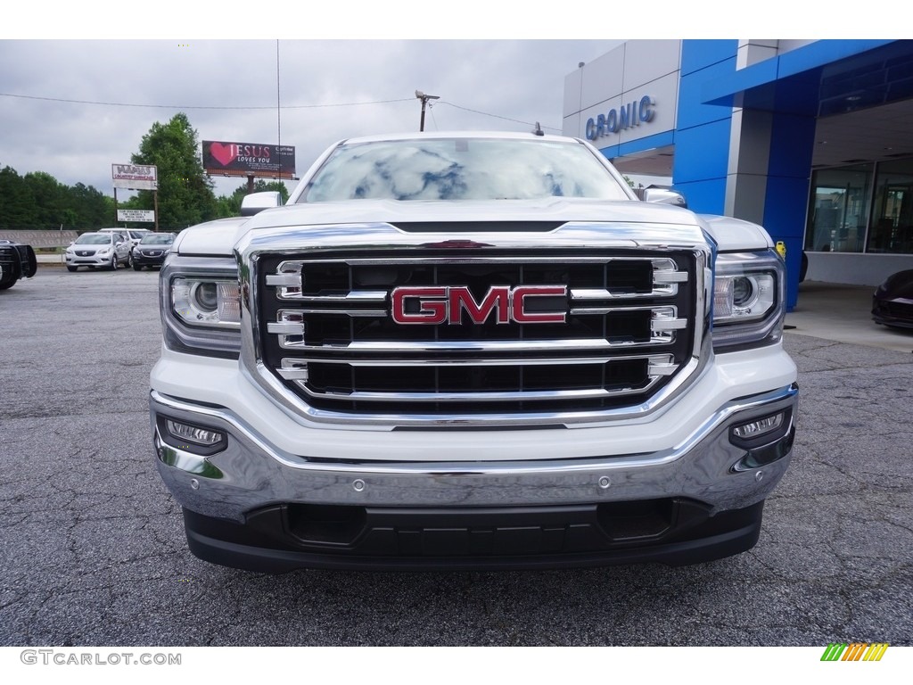 2017 Sierra 1500 SLT Crew Cab - White Frost Tricoat / Jet Black photo #2