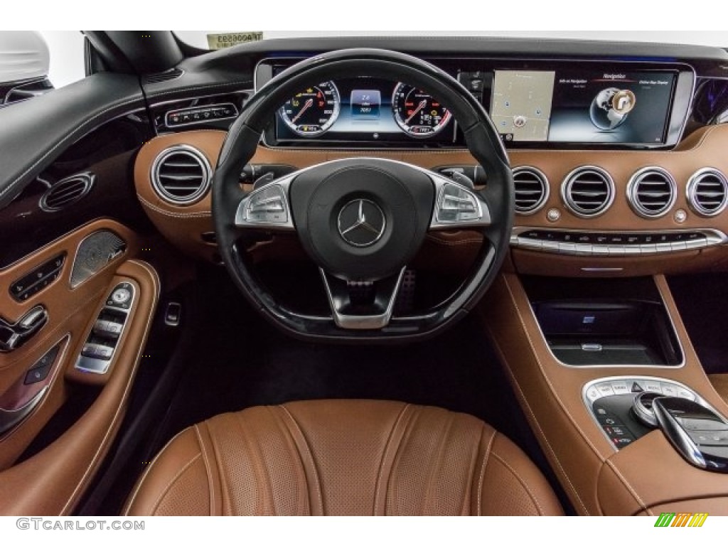 2015 Mercedes-Benz S 65 AMG Coupe designo Saddle Brown/Black Dashboard Photo #120668836