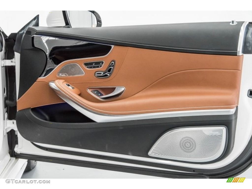 2015 Mercedes-Benz S 65 AMG Coupe designo Saddle Brown/Black Door Panel Photo #120669277