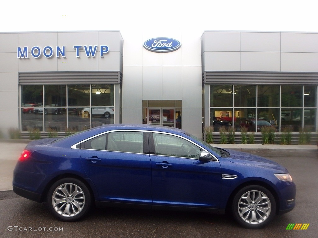 2015 Taurus Limited - Deep Impact Blue Metallic / Dune photo #1