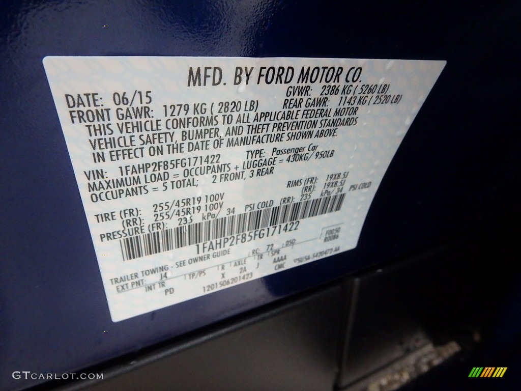 2015 Taurus Limited - Deep Impact Blue Metallic / Dune photo #23