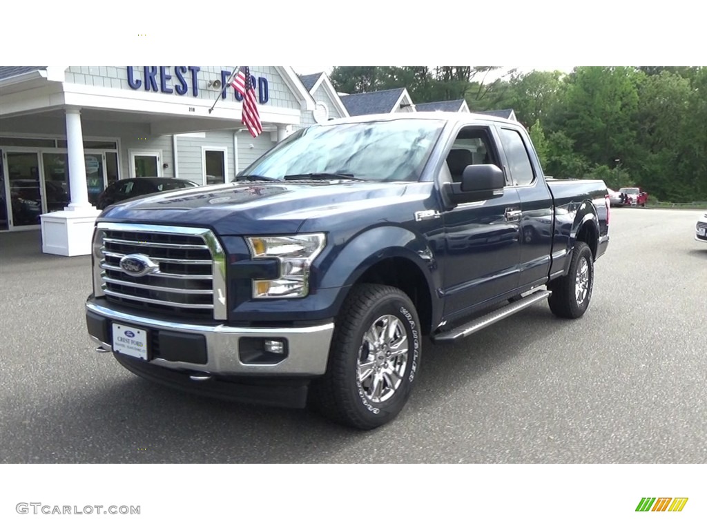 2017 F150 XLT SuperCab 4x4 - Blue Jeans / Earth Gray photo #3