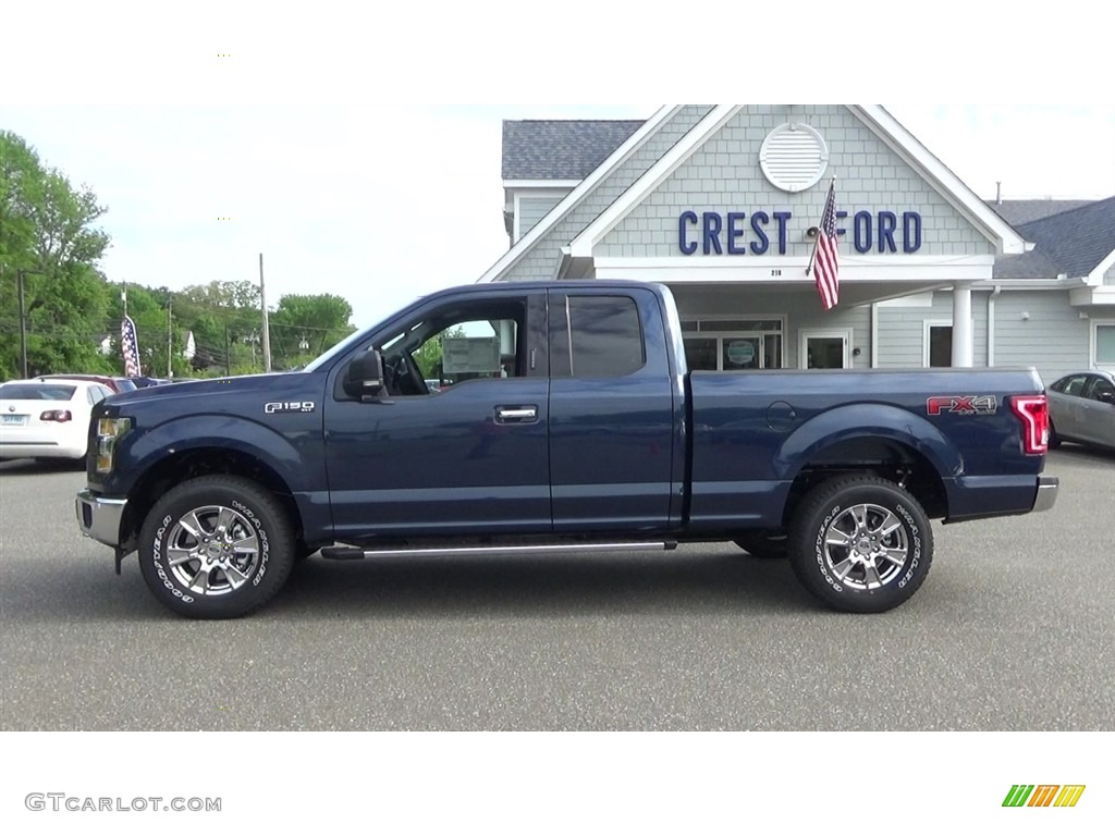 2017 F150 XLT SuperCab 4x4 - Blue Jeans / Earth Gray photo #4