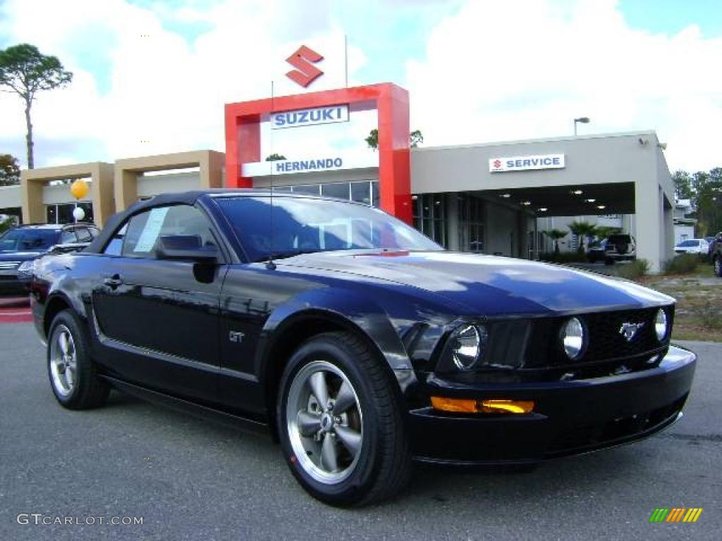 2006 Mustang GT Premium Convertible - Black / Light Graphite photo #1