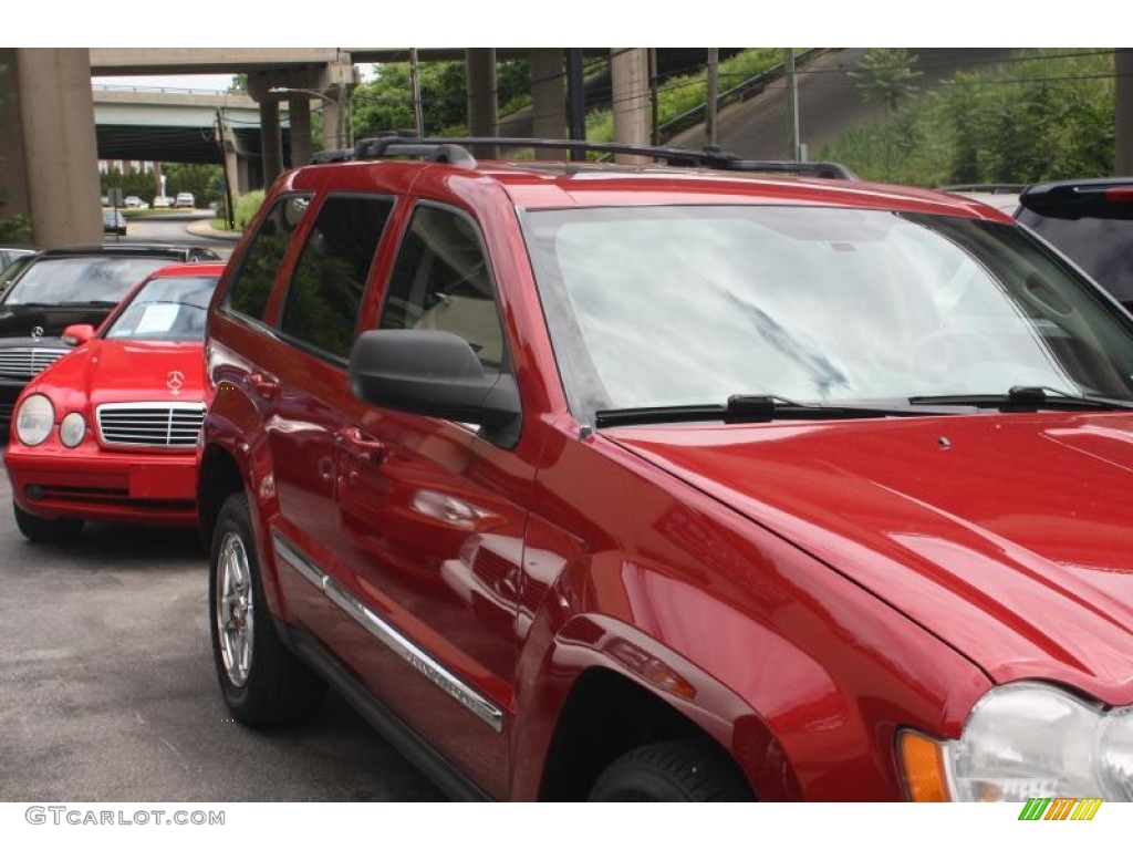 2005 Grand Cherokee Limited - Inferno Red Crystal Pearl / Medium Slate Gray photo #6