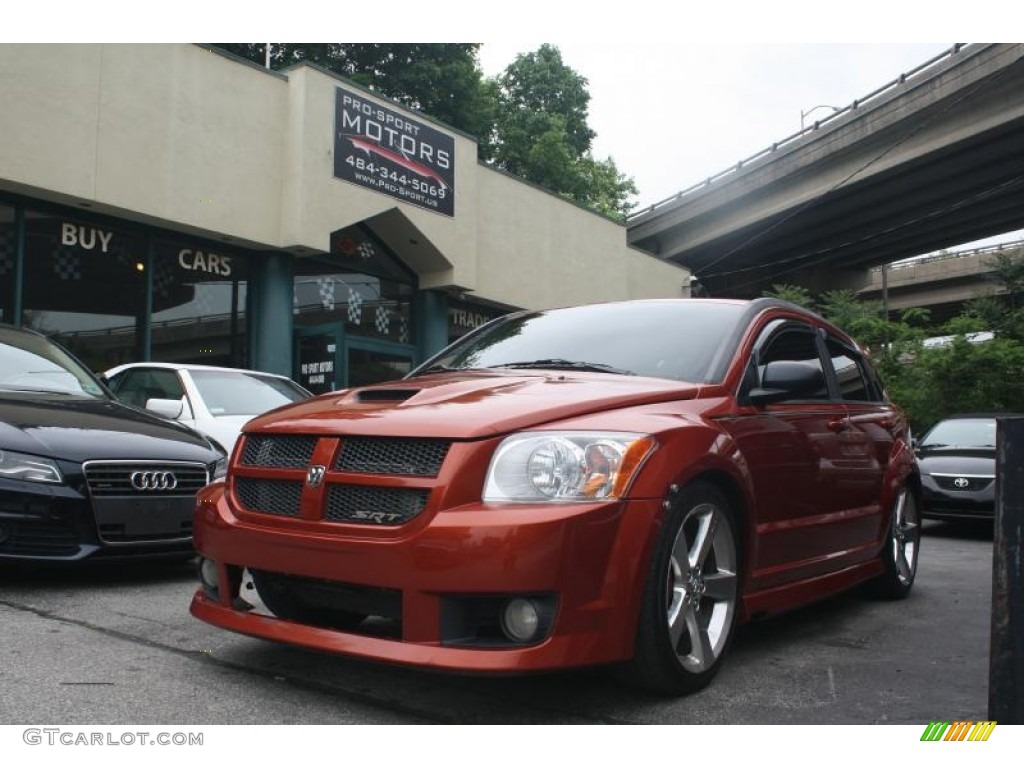 2008 Caliber SRT4 - Sunburst Orange Pearl / Dark Slate Gray photo #1
