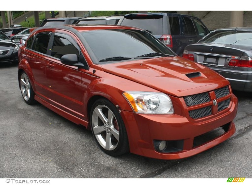 2008 Caliber SRT4 - Sunburst Orange Pearl / Dark Slate Gray photo #3