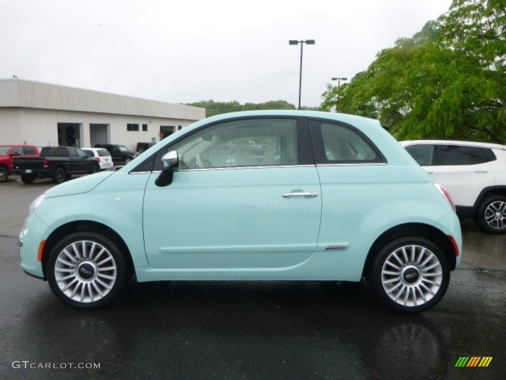 Latte Menta (Mint Green) 2017 Fiat 500 Lounge Exterior Photo #120680966