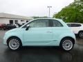 2017 Latte Menta (Mint Green) Fiat 500 Lounge  photo #2