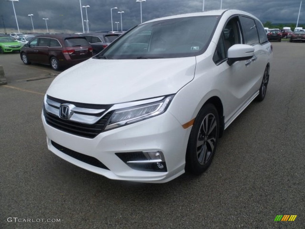 White Diamond Pearl 2018 Honda Odyssey Elite Exterior Photo #120680996