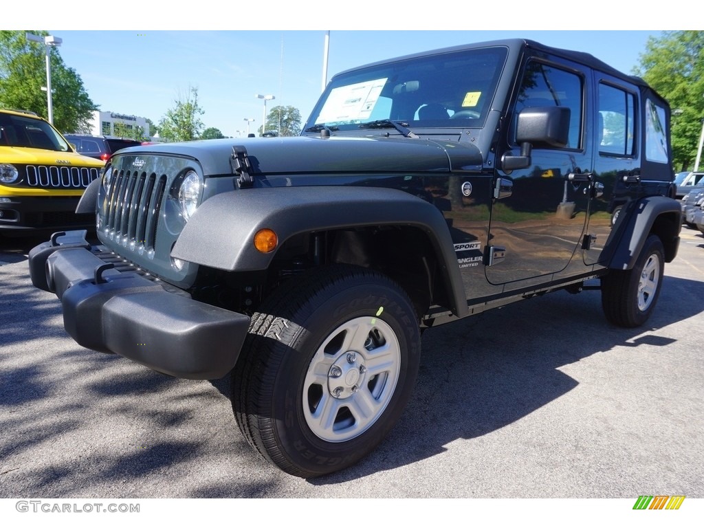 2017 Wrangler Unlimited Sport 4x4 - Rhino / Black photo #1