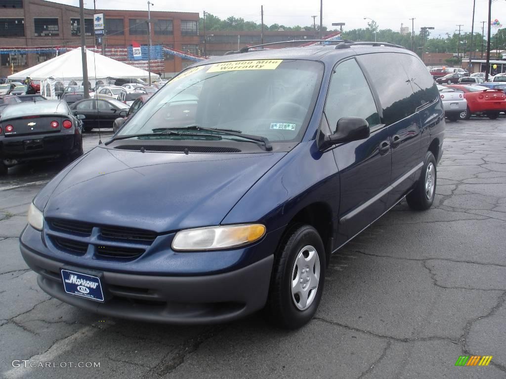 2000 Grand Caravan  - Patriot Blue Pearlcoat / Mist Gray photo #16