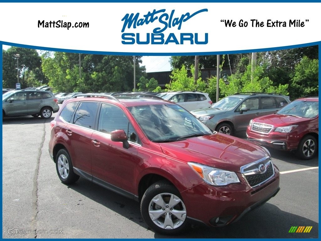 2015 Forester 2.5i Limited - Venetian Red Pearl / Gray photo #1