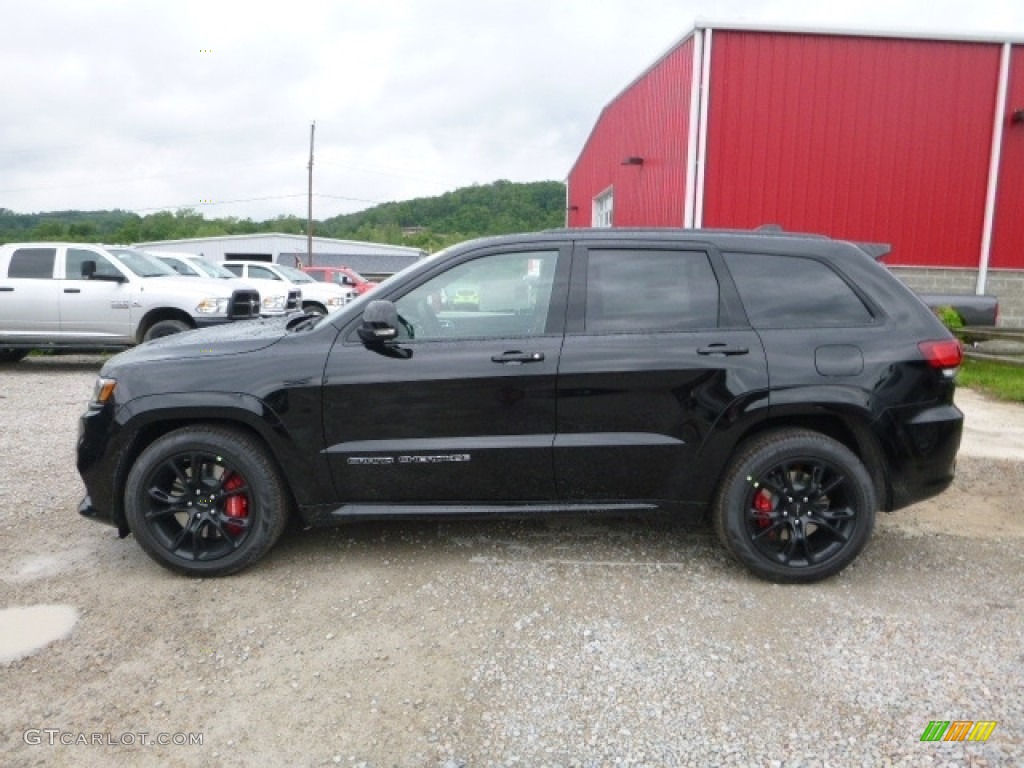 2017 Grand Cherokee SRT 4x4 - Diamond Black Crystal Pearl / Black/Dark Ruby Red photo #2