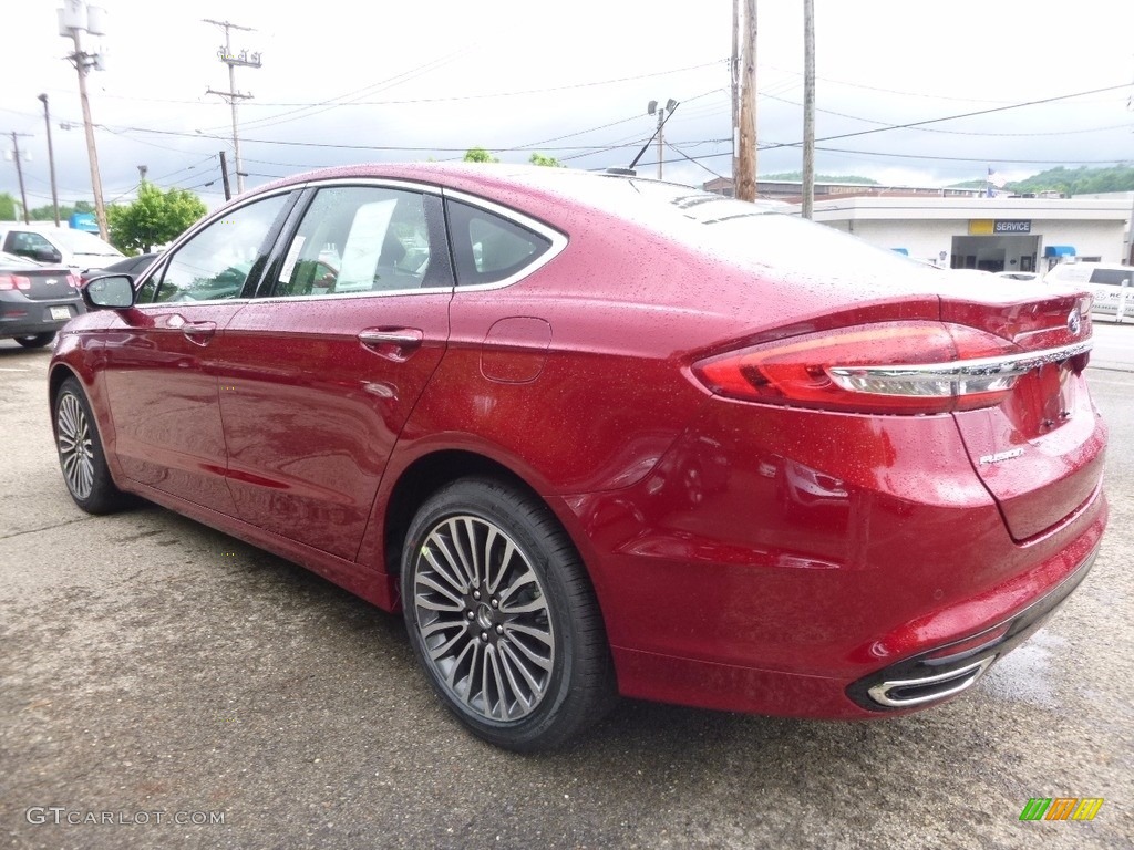 2017 Fusion SE AWD - Ruby Red / Medium Light Stone photo #4