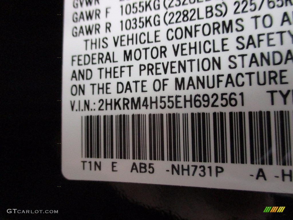 2014 CR-V EX AWD - Crystal Black Pearl / Black photo #19