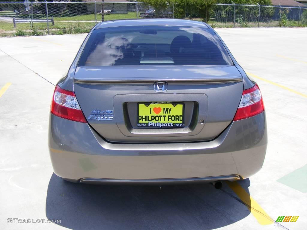 2006 Civic LX Coupe - Galaxy Gray Metallic / Gray photo #4