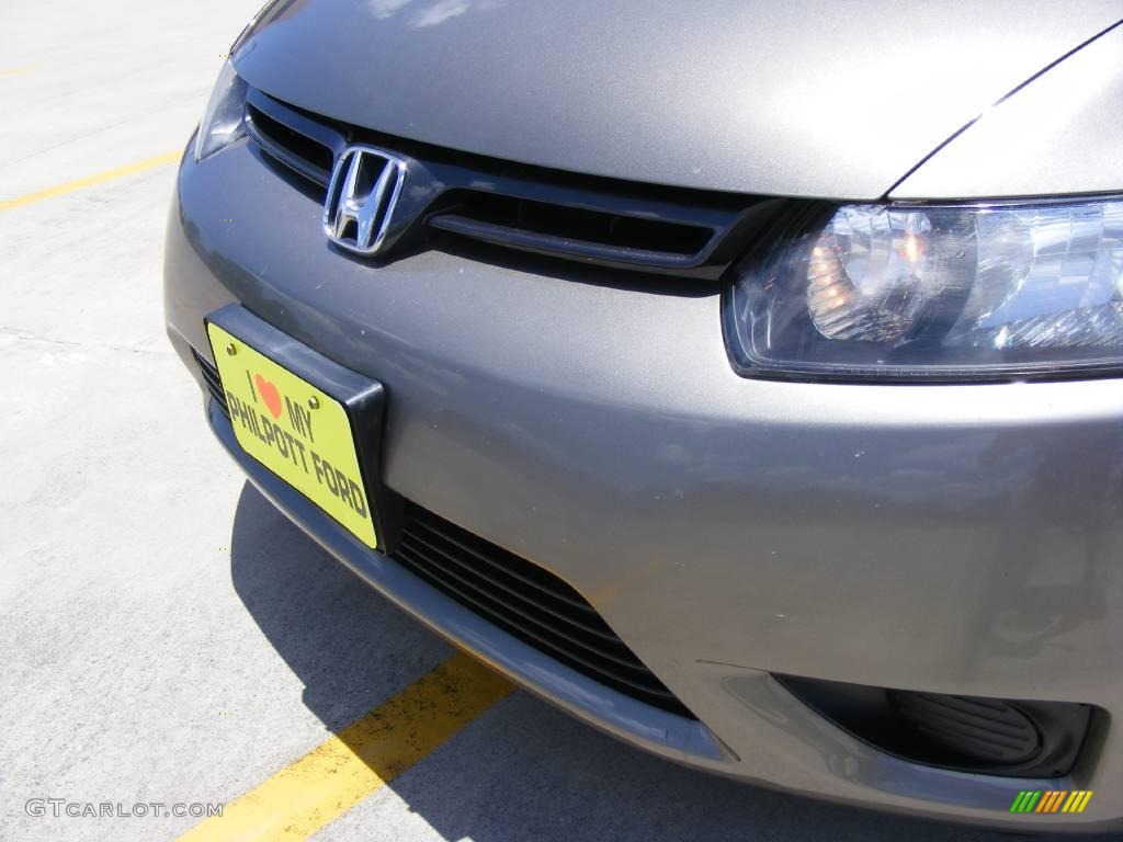 2006 Civic LX Coupe - Galaxy Gray Metallic / Gray photo #11