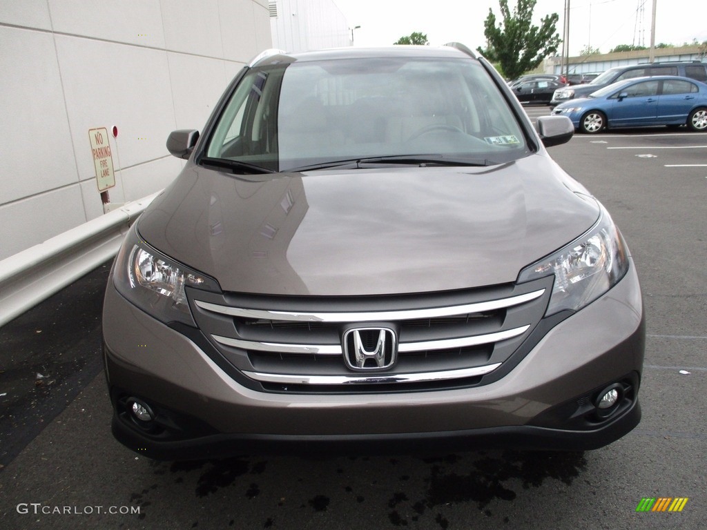 2014 CR-V EX-L AWD - Urban Titanium Metallic / Beige photo #9