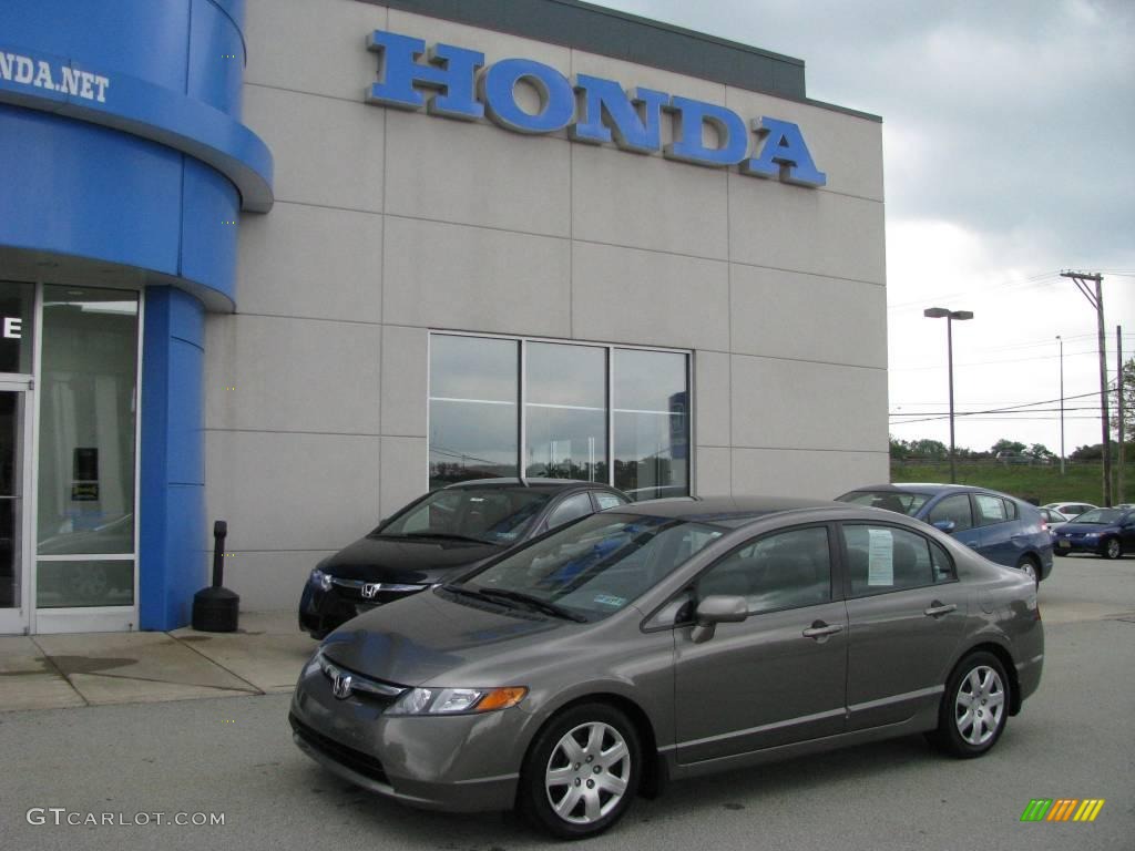 2008 Civic LX Sedan - Galaxy Gray Metallic / Gray photo #1