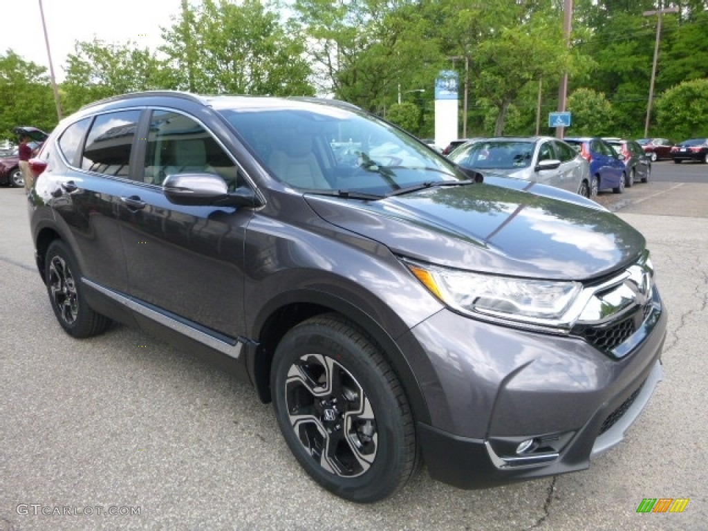 2017 CR-V Touring AWD - Gunmetal Metallic / Gray photo #5