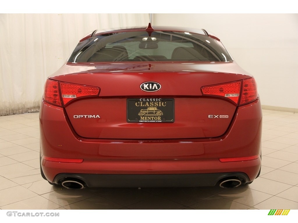 2013 Optima EX - Remington Red / Beige photo #20