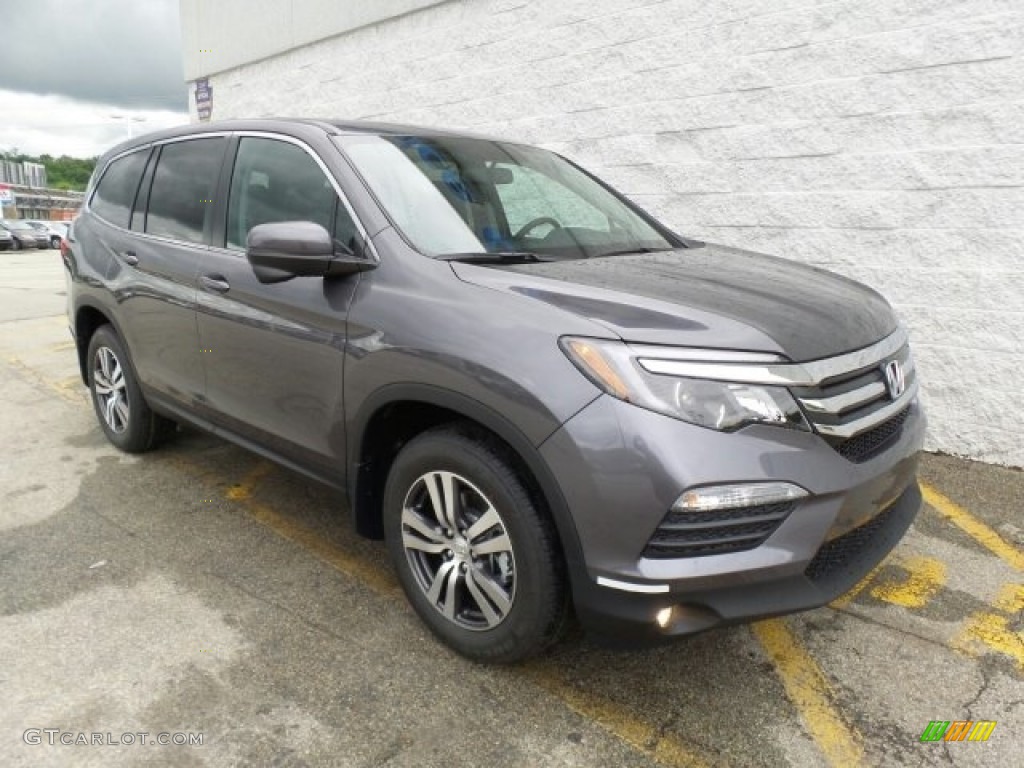 2017 Pilot EX-L AWD - Modern Steel Metallic / Black photo #1