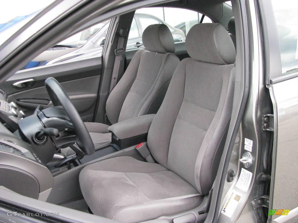2008 Civic LX Sedan - Galaxy Gray Metallic / Gray photo #11