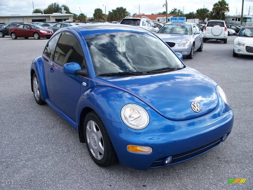 2001 New Beetle GLS TDI Coupe - Techno Blue Pearl / Black photo #3