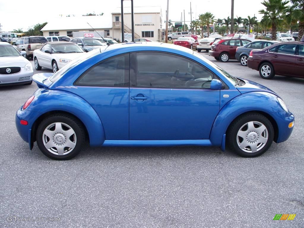 2001 New Beetle GLS TDI Coupe - Techno Blue Pearl / Black photo #5