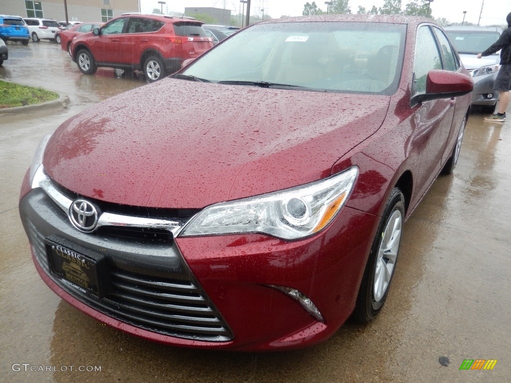 2017 Camry LE - Ruby Flare Pearl / Almond photo #1