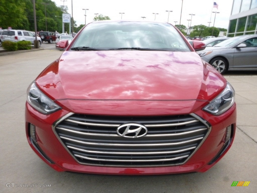 2017 Elantra Limited - Red / Gray photo #4