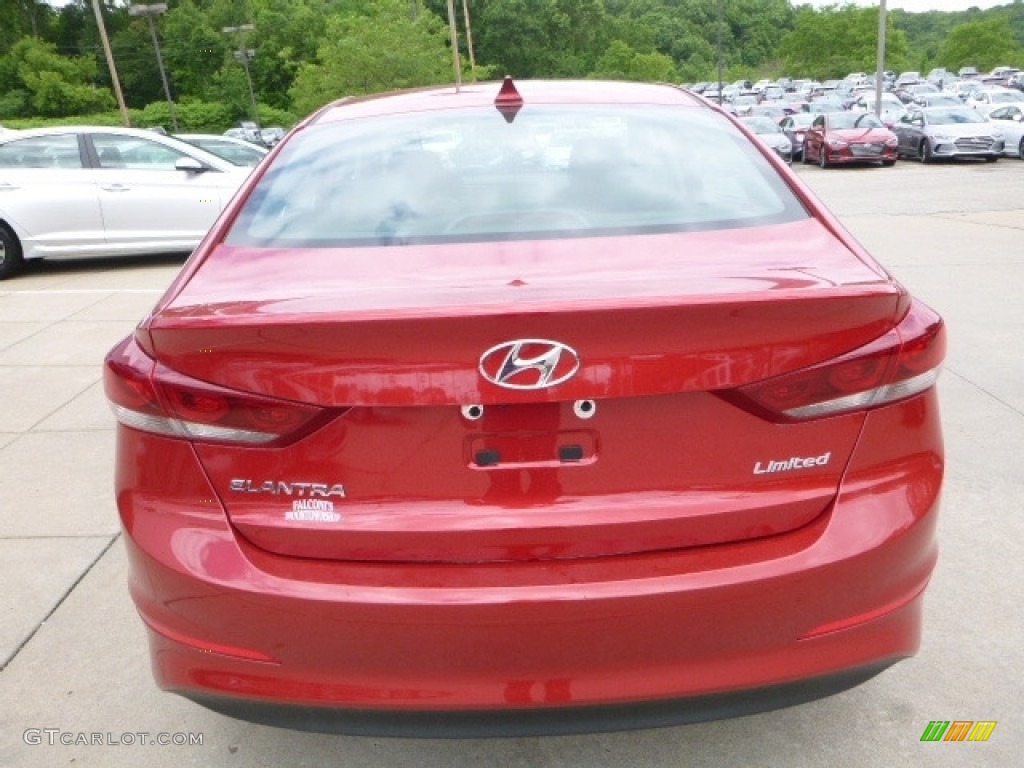 2017 Elantra Limited - Red / Gray photo #6
