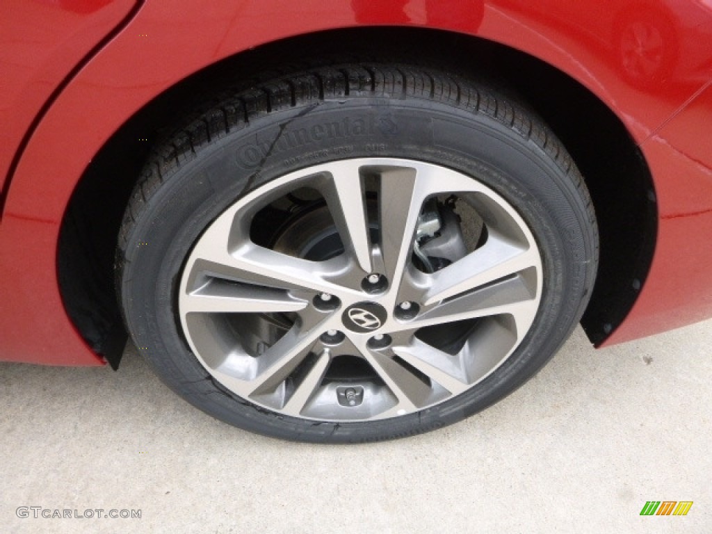2017 Elantra Limited - Red / Gray photo #7
