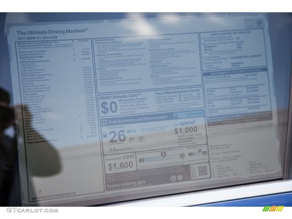 2017 X1 sDrive28i - Mediterranean Blue Metallic / Canberra Beige photo #11