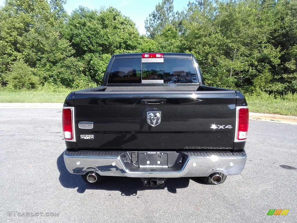 2017 1500 Laramie Longhorn Crew Cab 4x4 - Brilliant Black Crystal Pearl / Black/Cattle Tan photo #8