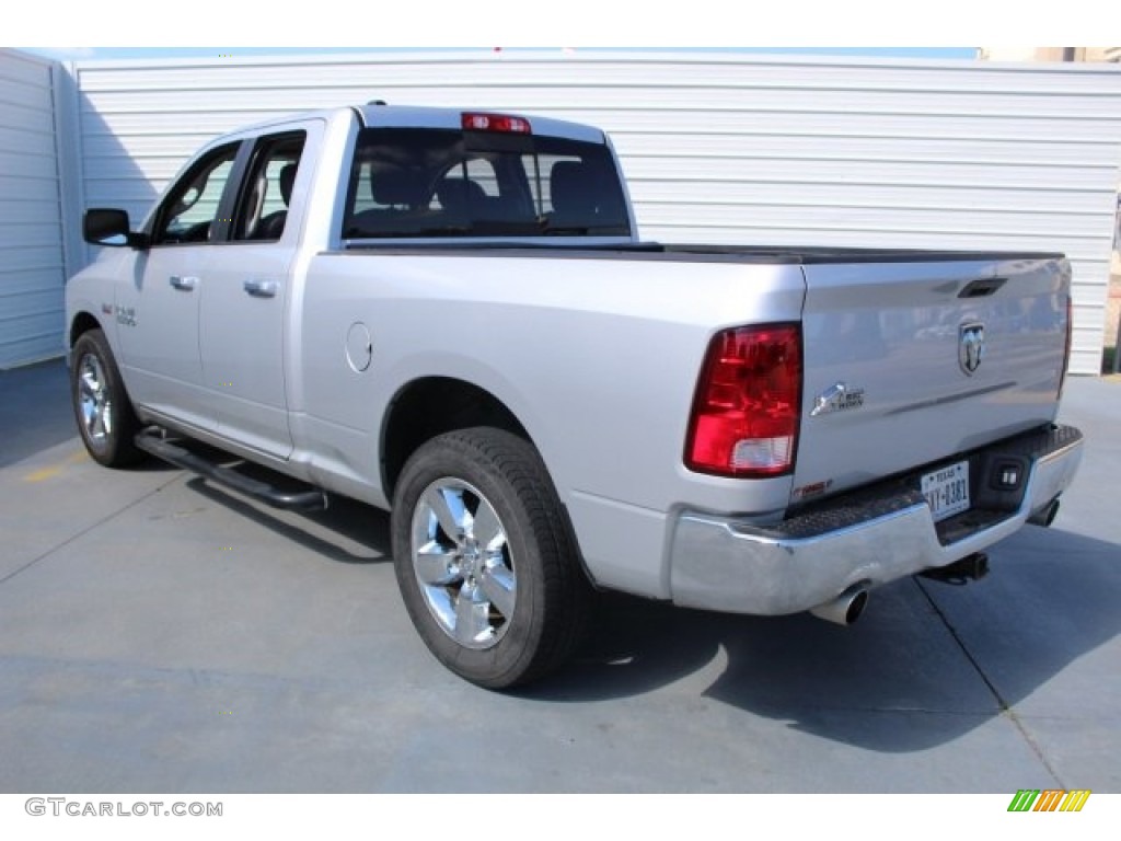 2014 1500 Big Horn Quad Cab - Bright Silver Metallic / Black/Diesel Gray photo #6