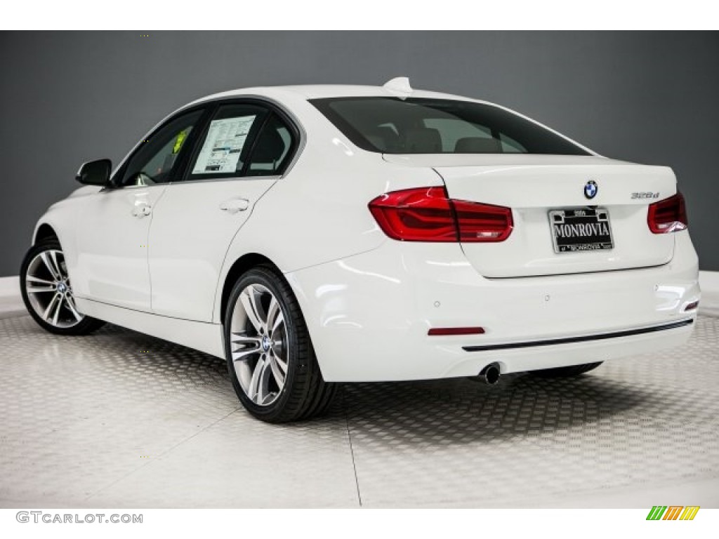 2017 3 Series 328d Sedan - Alpine White / Black photo #3