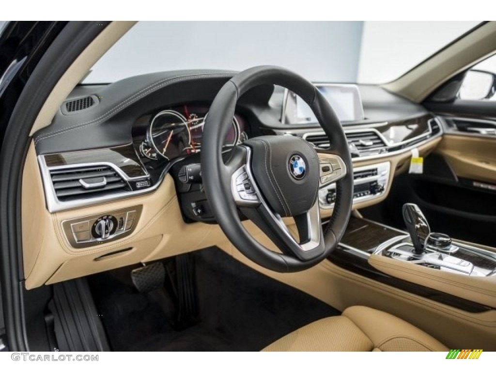 2017 7 Series 740i Sedan - Black Sapphire Metallic / Zagora Beige photo #5