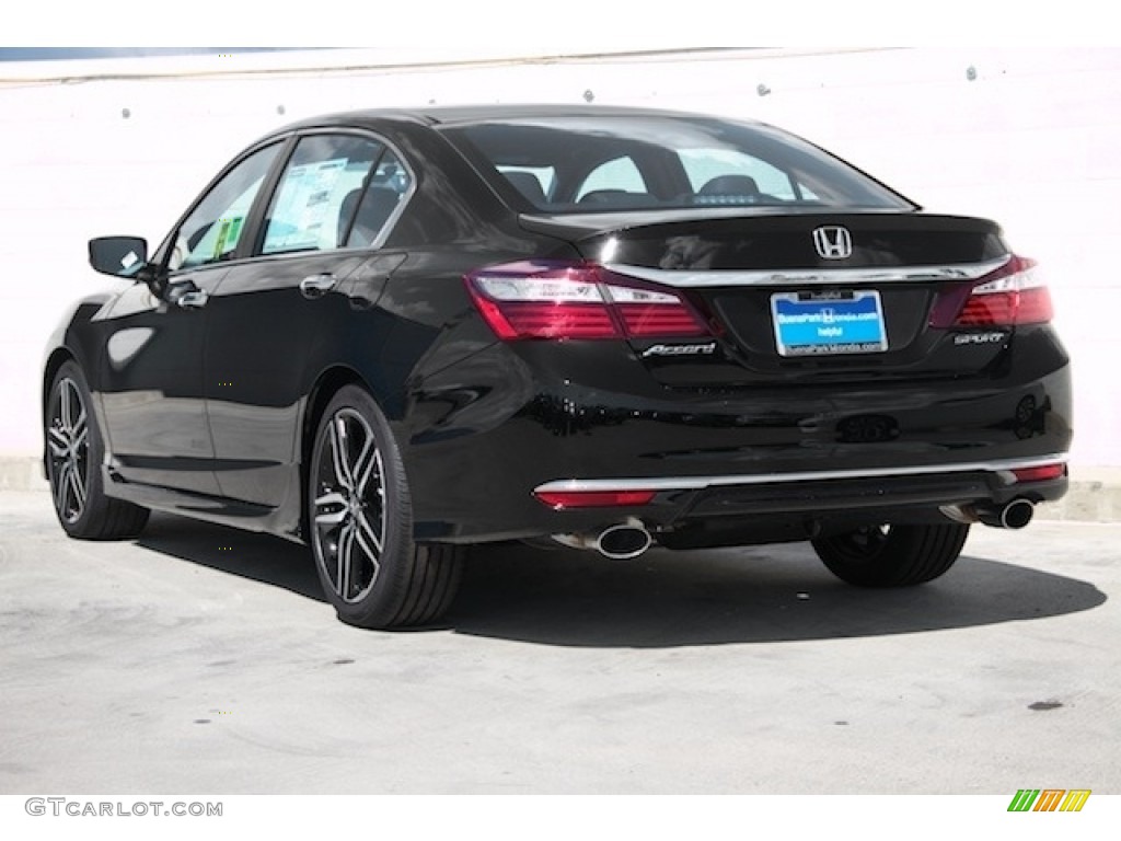 2017 Accord Sport Sedan - Crystal Black Pearl / Black photo #2