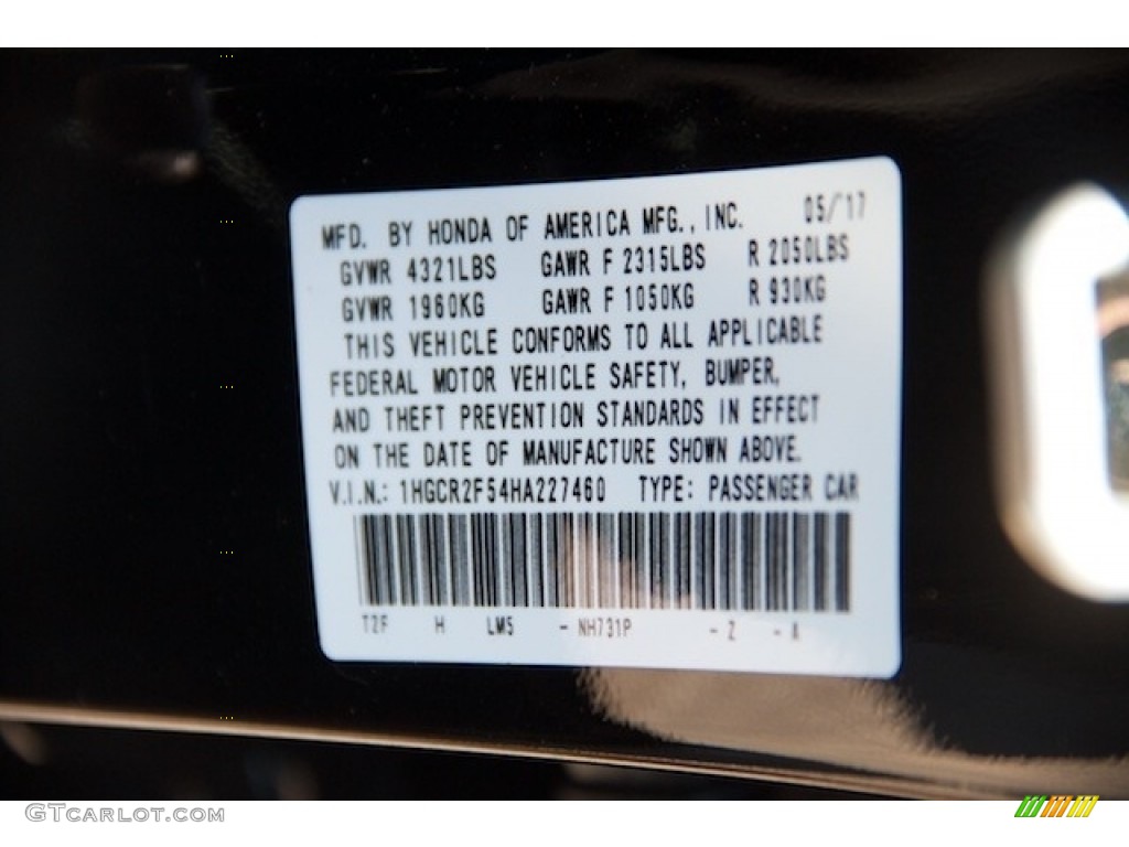 2017 Accord Sport Sedan - Crystal Black Pearl / Black photo #16