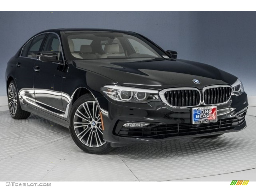 2017 5 Series 530i Sedan - Jet Black / Canberra Beige photo #11