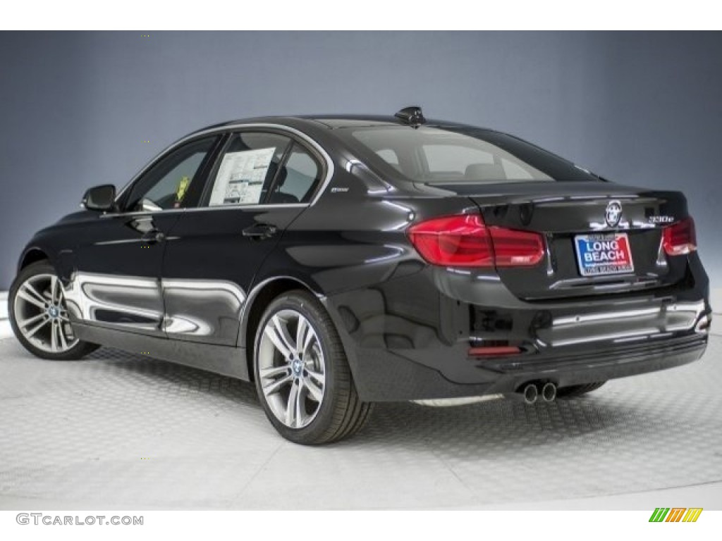 2017 3 Series 330e iPerfomance Sedan - Black Sapphire Metallic / Black photo #3