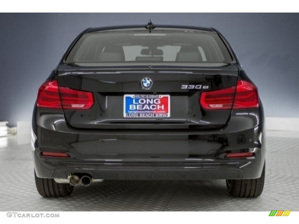 2017 3 Series 330e iPerfomance Sedan - Black Sapphire Metallic / Black photo #4
